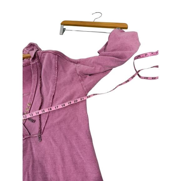 Pilcro And The Letterpress Mauve Pink Pullover V Neck Yoga Layer Womens Medium - Picture 7 of 7